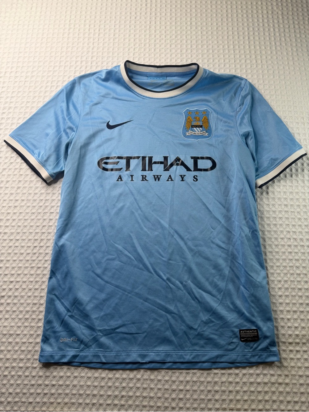 MANCHESTER CITY 2013 2014 HOME FOOTBALL SHIRT SOCCER JERSEY M NIKE(397)